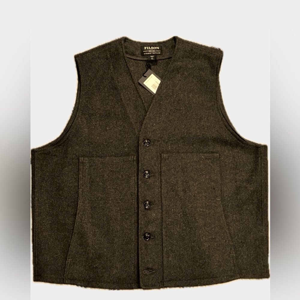 Filson Mackinaw Wool Vest | XXL | NWT | Forest Green | MSRP $299